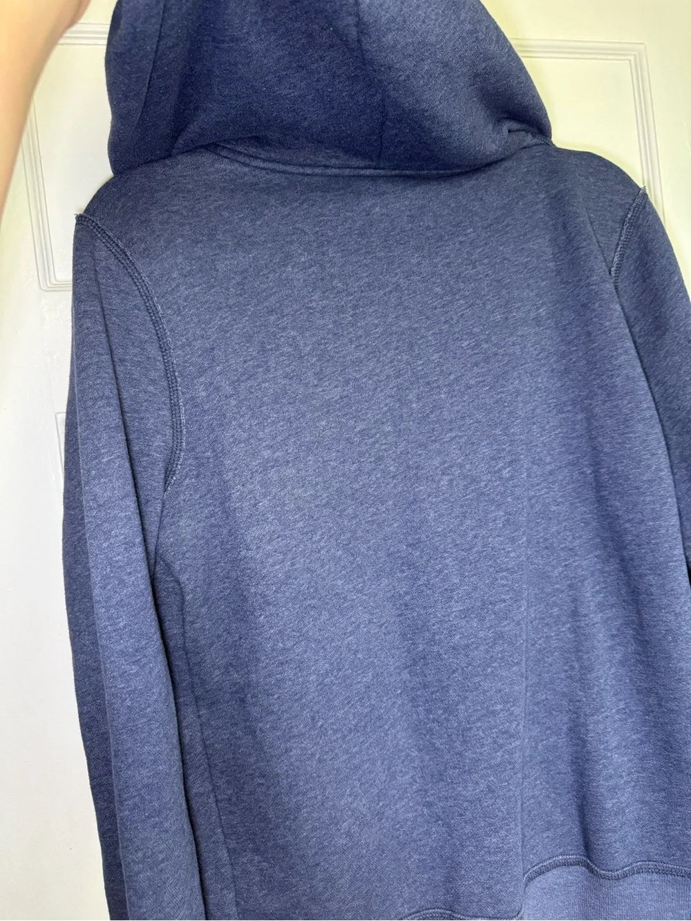 Hollister Co. Y2K Men’s Navy Blue Full-Zip Hoodie w/Drawstrings & Seagull Logo S